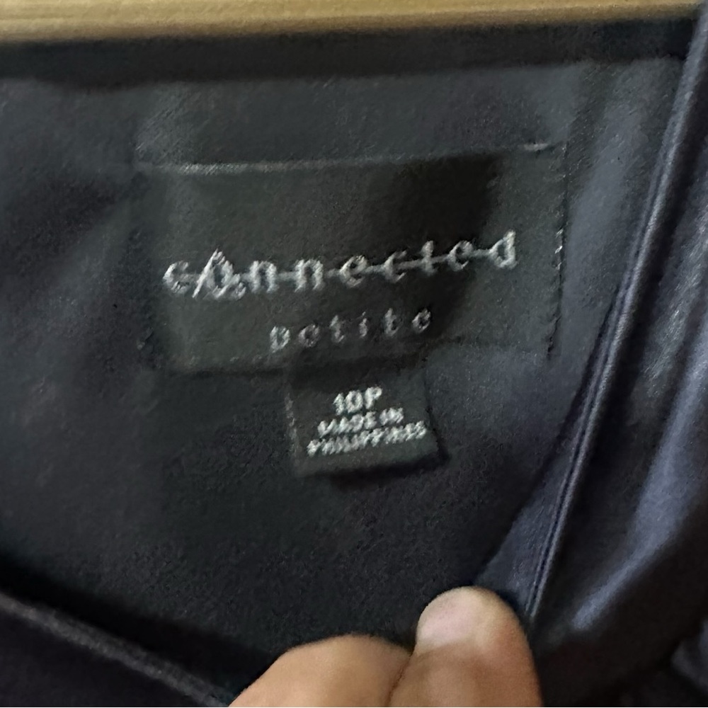 Connected Apparel Midi Formal Sleeveless A-Line Dress Off Black Size 10 P - Picture 7 of 9